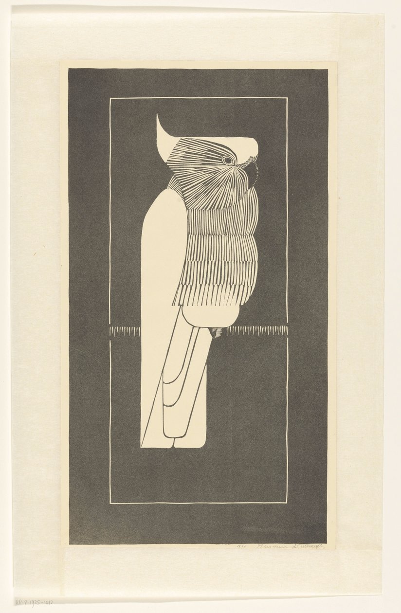Crowned Cockatoo by Samuel Jessurun de Mesquita (signed by artist)