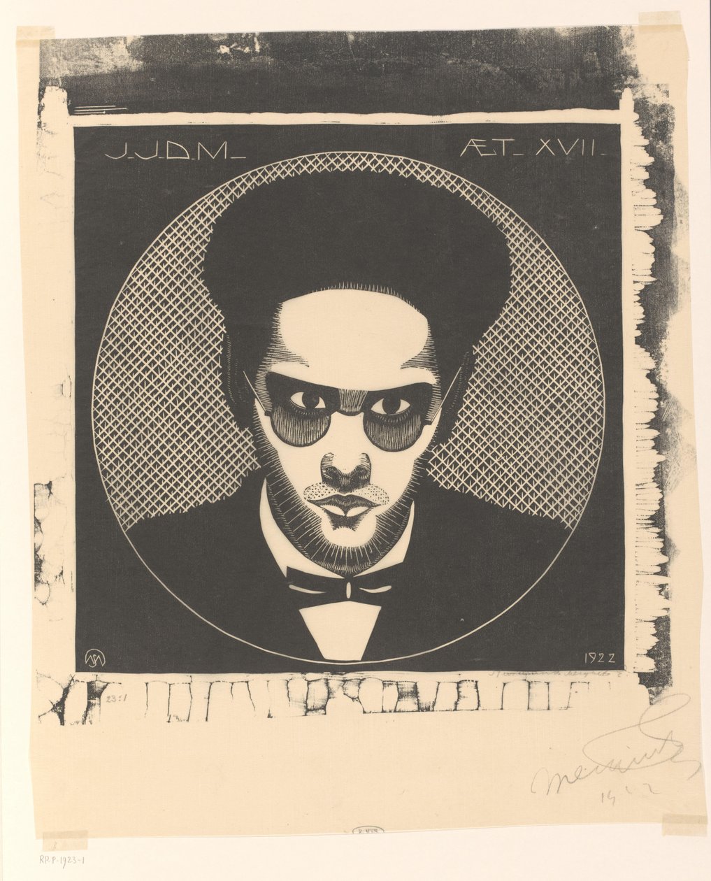 Portrait of Jaap Jessurun de Mesquita by Samuel Jessurun de Mesquita (signed by artist)