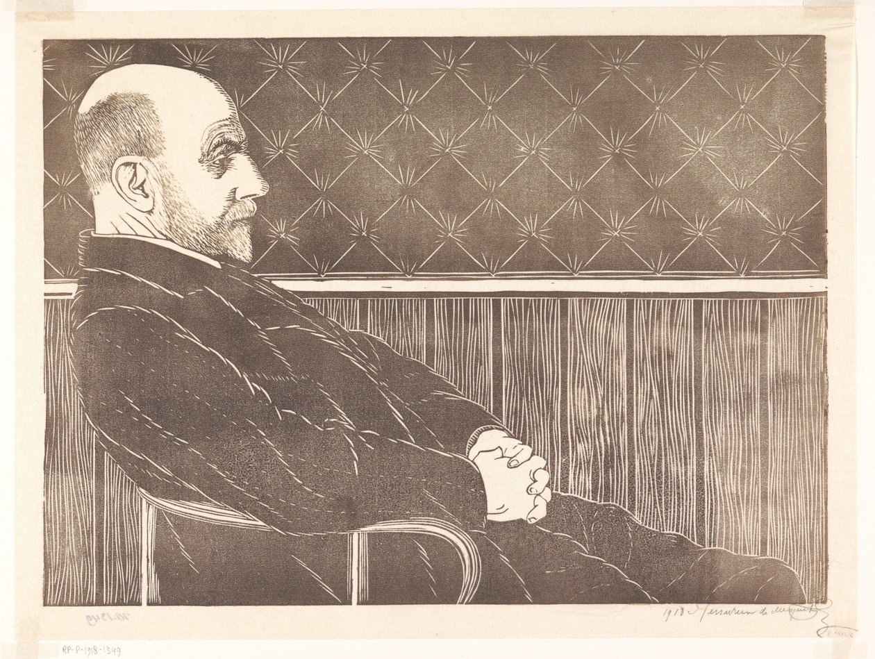 Portrait of Maurits van der Valk by Samuel Jessurun de Mesquita (signed by artist)