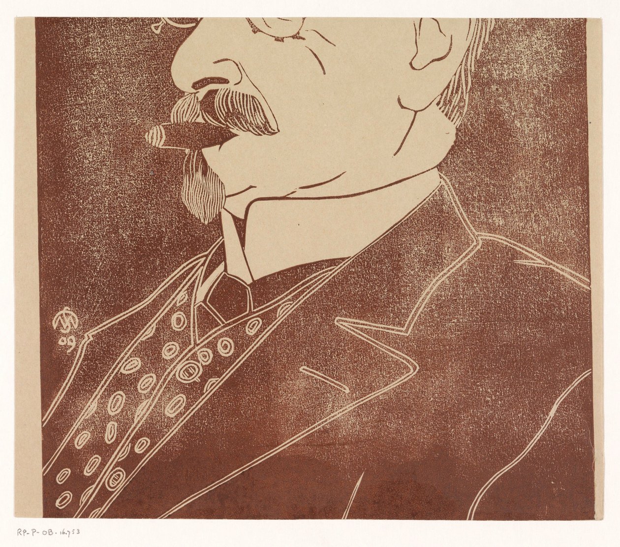 Portrait of an Unknown Man with Cigar by Samuel Jessurun de Mesquita