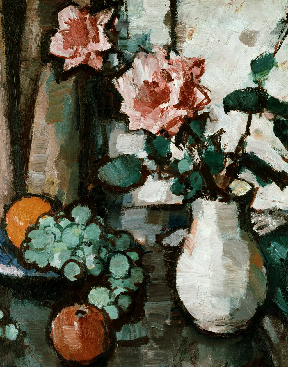 Still Life of Roses and Fruit by Samuel John Peploe