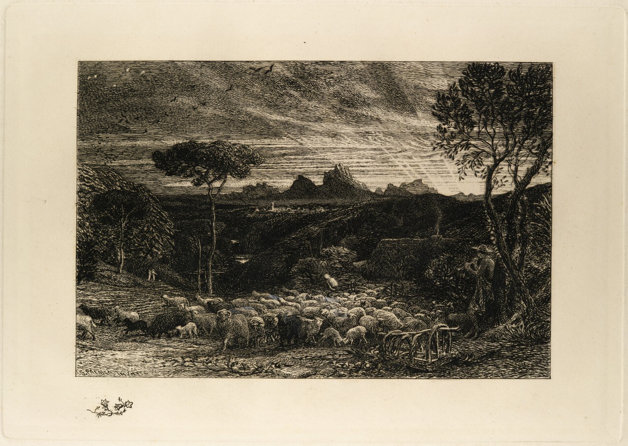 Opening the Fold, or Early Morning by Samuel Palmer