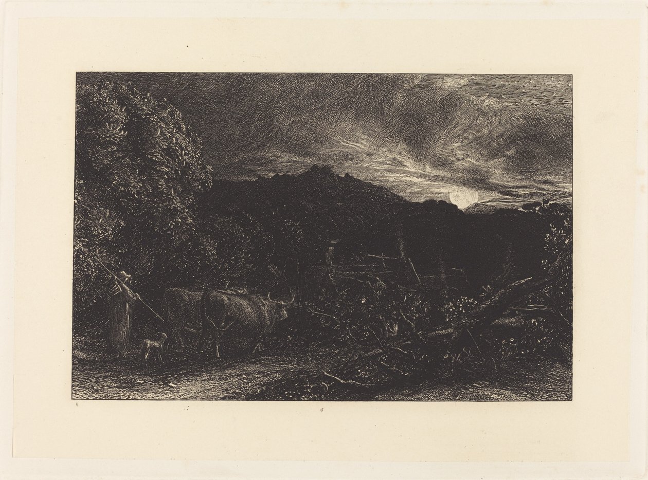 The Weary Ploughman by Samuel Palmer