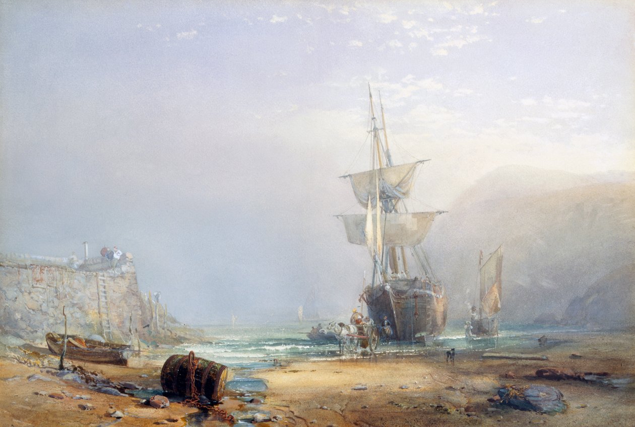 A Hazy Morning on the Coast of Devon, 1853 by Samuel Phillips Jackson