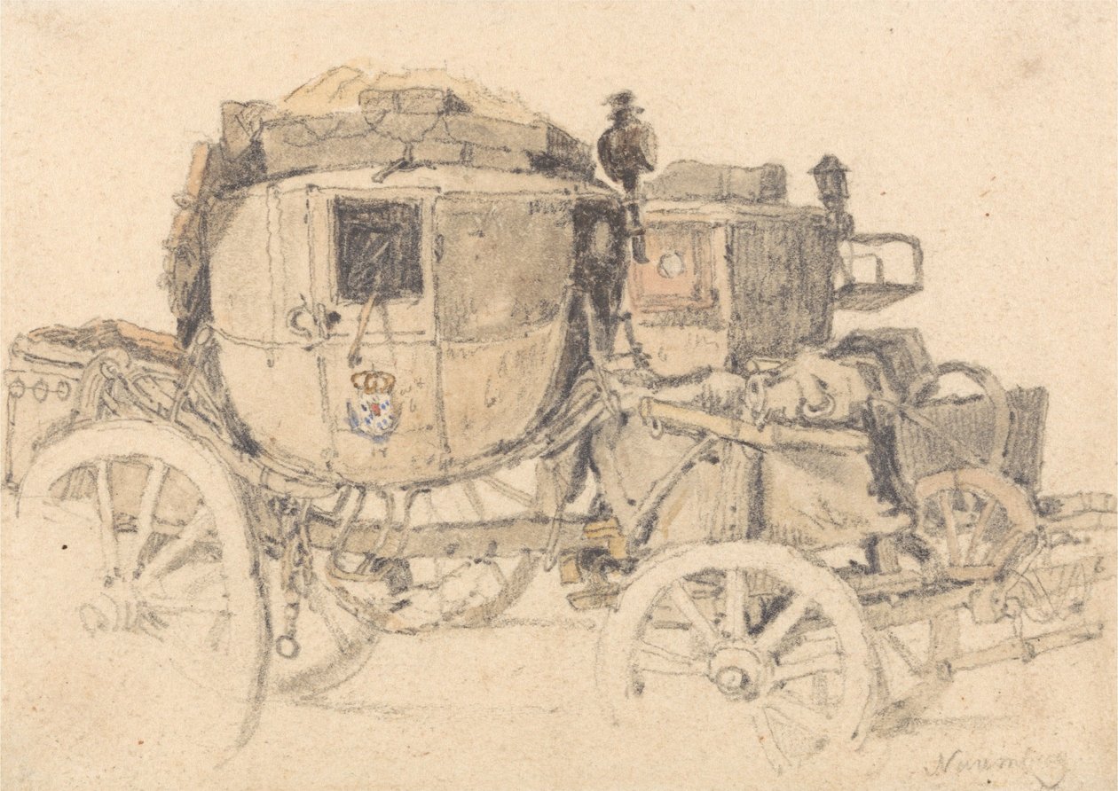 A Diligence, Side View: Nuremberg by Samuel Prout