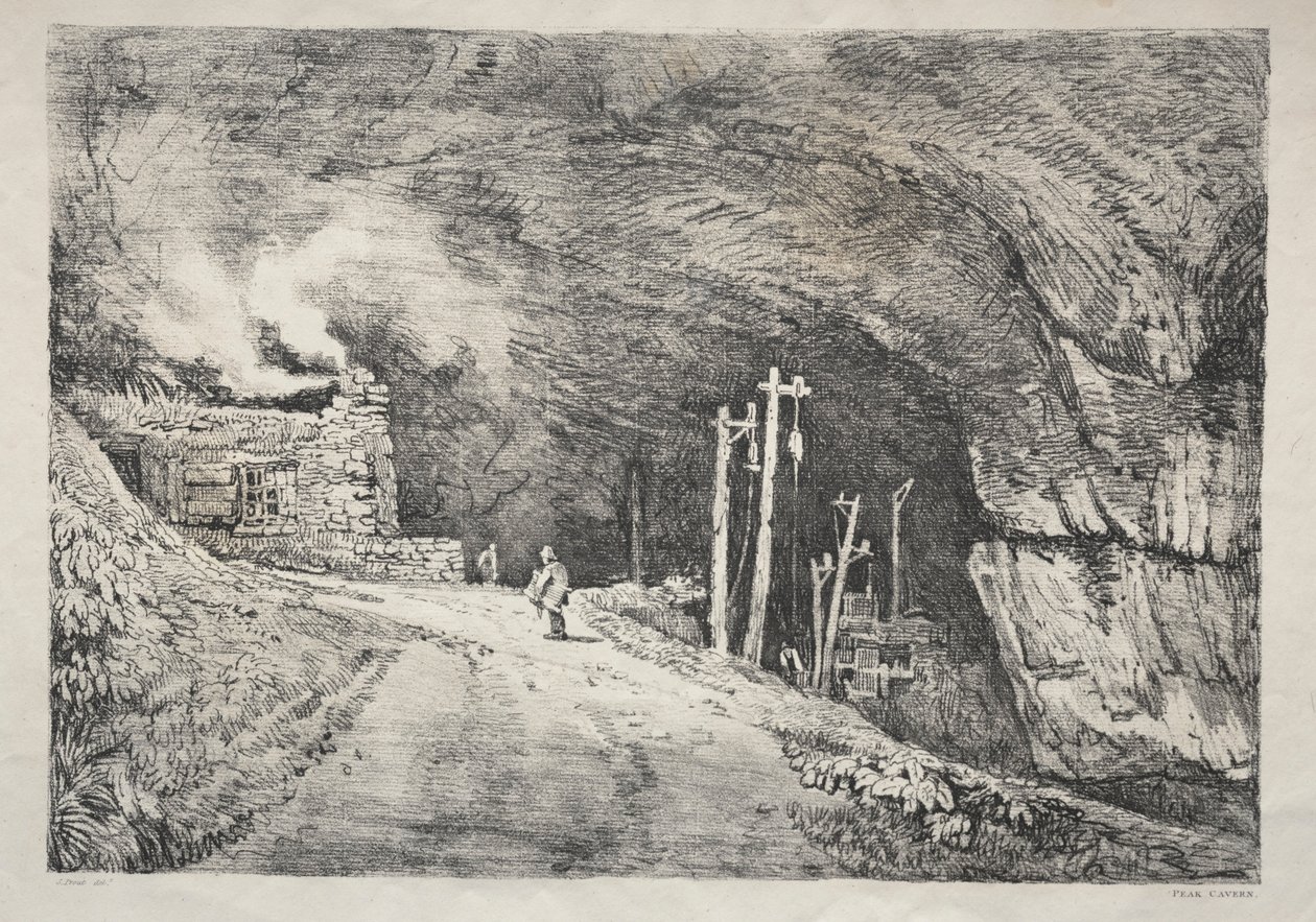 A Series of Ancient Buildings and Rural Cottages in the North of England: Peak Cavern by Samuel Prout