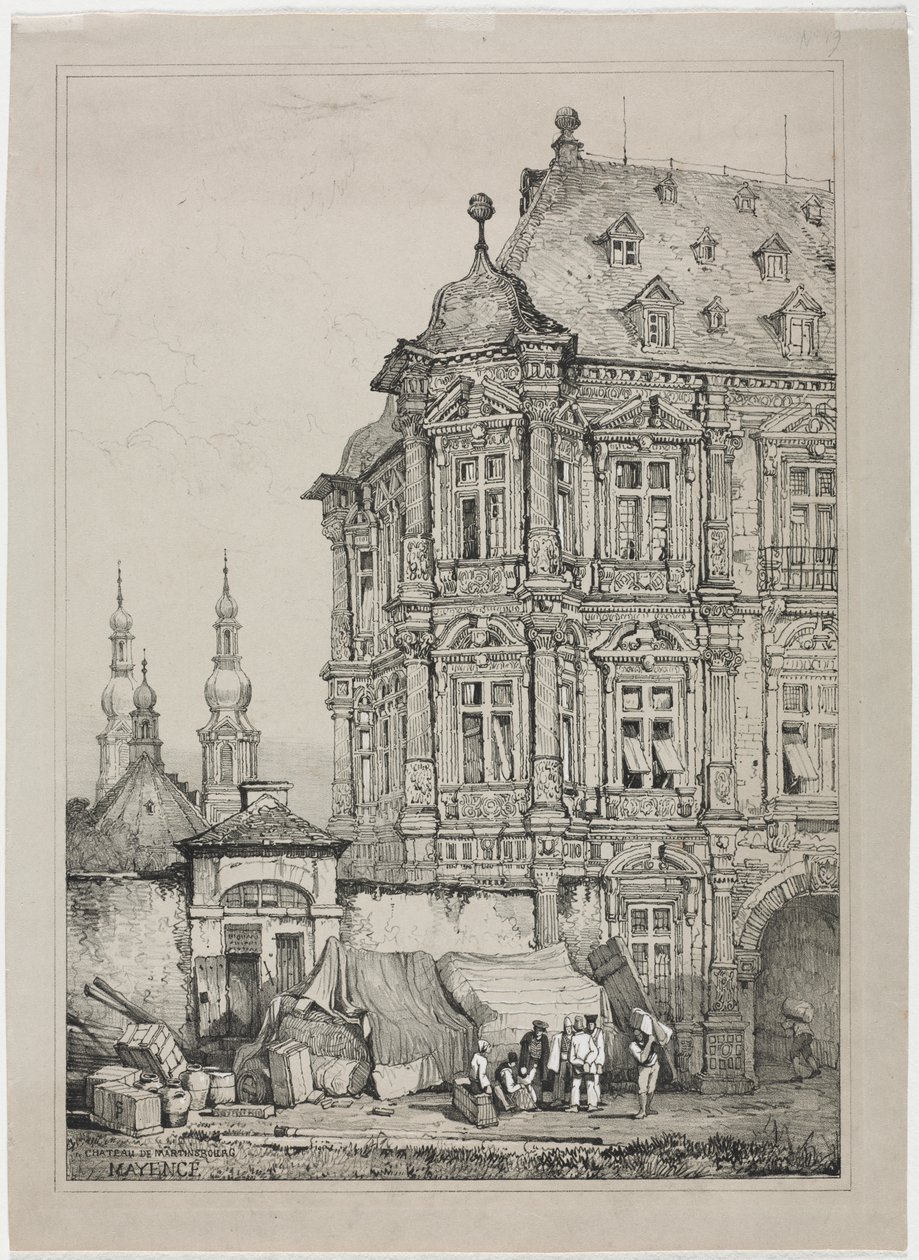 Castle of Martinsburg, Mainz, Germany by Samuel Prout