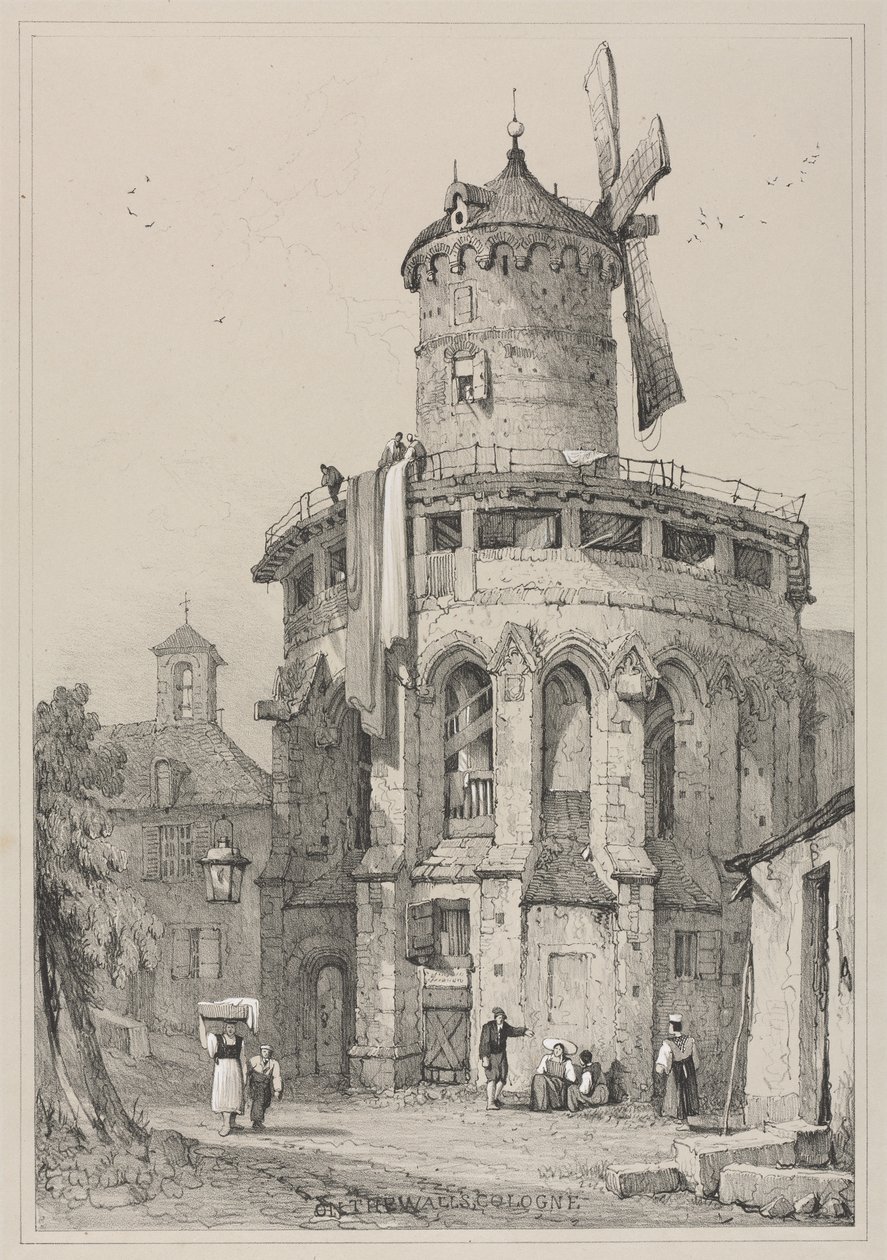 Facsimiles of Sketches Made in Flanders and Germany: On the Walls, Cologne by Samuel Prout