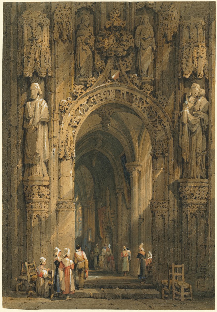 Interior of a Cathedral by Samuel Prout