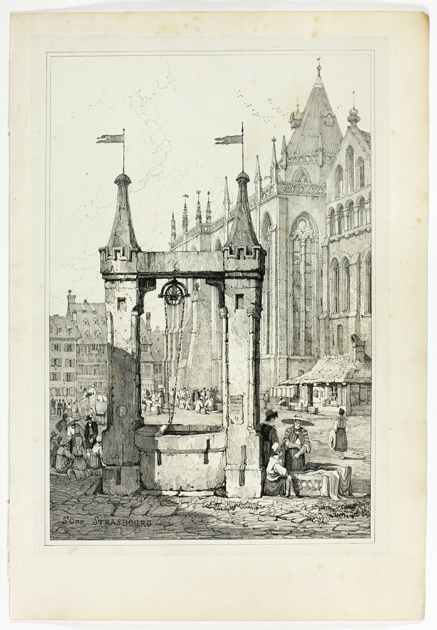 St Omer, Strasbourg, from Facsimiles of Sketches made in Flanders and Germany by Samuel Prout
