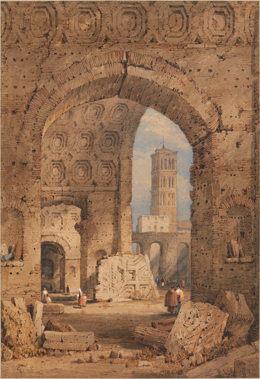 Temple of Peace, Roman Forum by Samuel Prout
