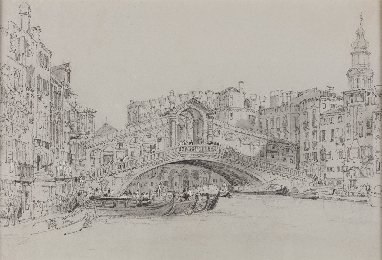 The Rialto, Venice by Samuel Prout