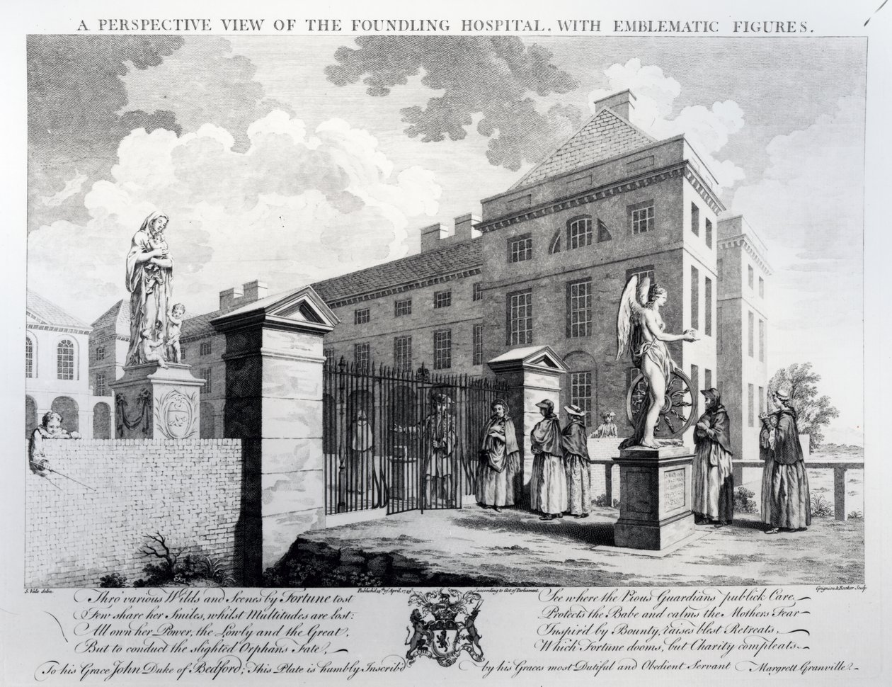 A perspective view of the Foundling Hospital, engraved by Edward Rooker by Samuel Wale