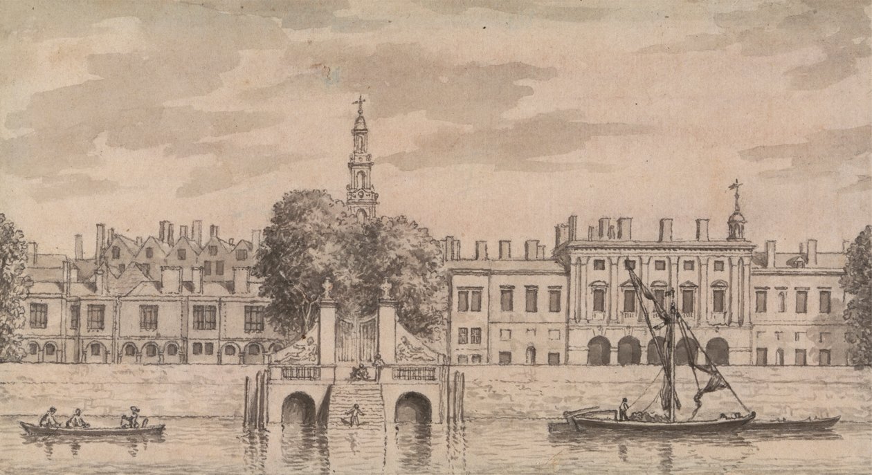 Old Somerset House by Samuel Wale