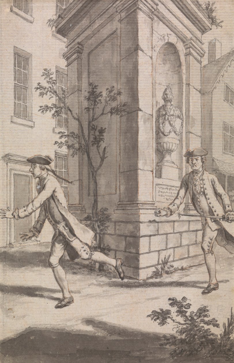 The Pursuit (Probably a Design for The Tyburn Chronicle) by Samuel Wale