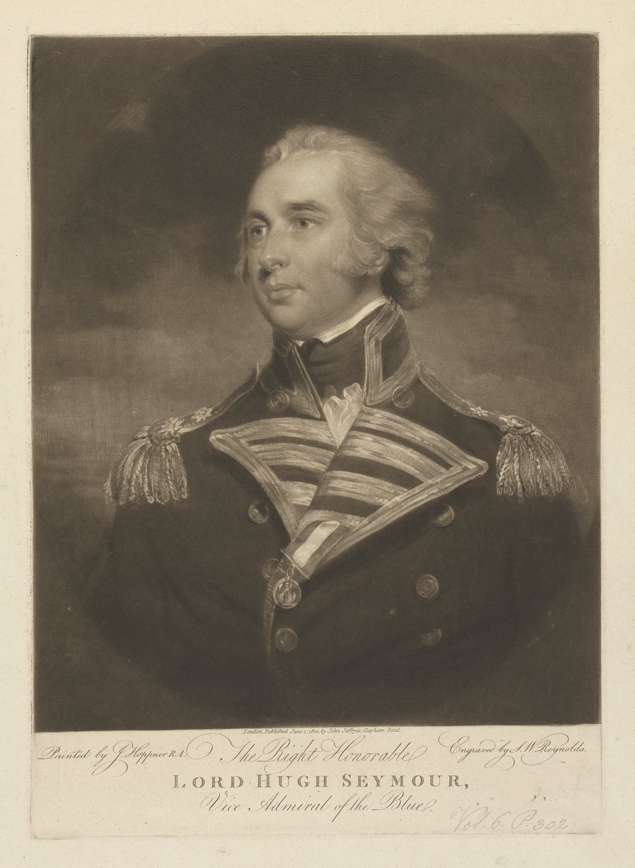 Vice Admiral Lord Hugh Seymour by Samuel William Reynolds