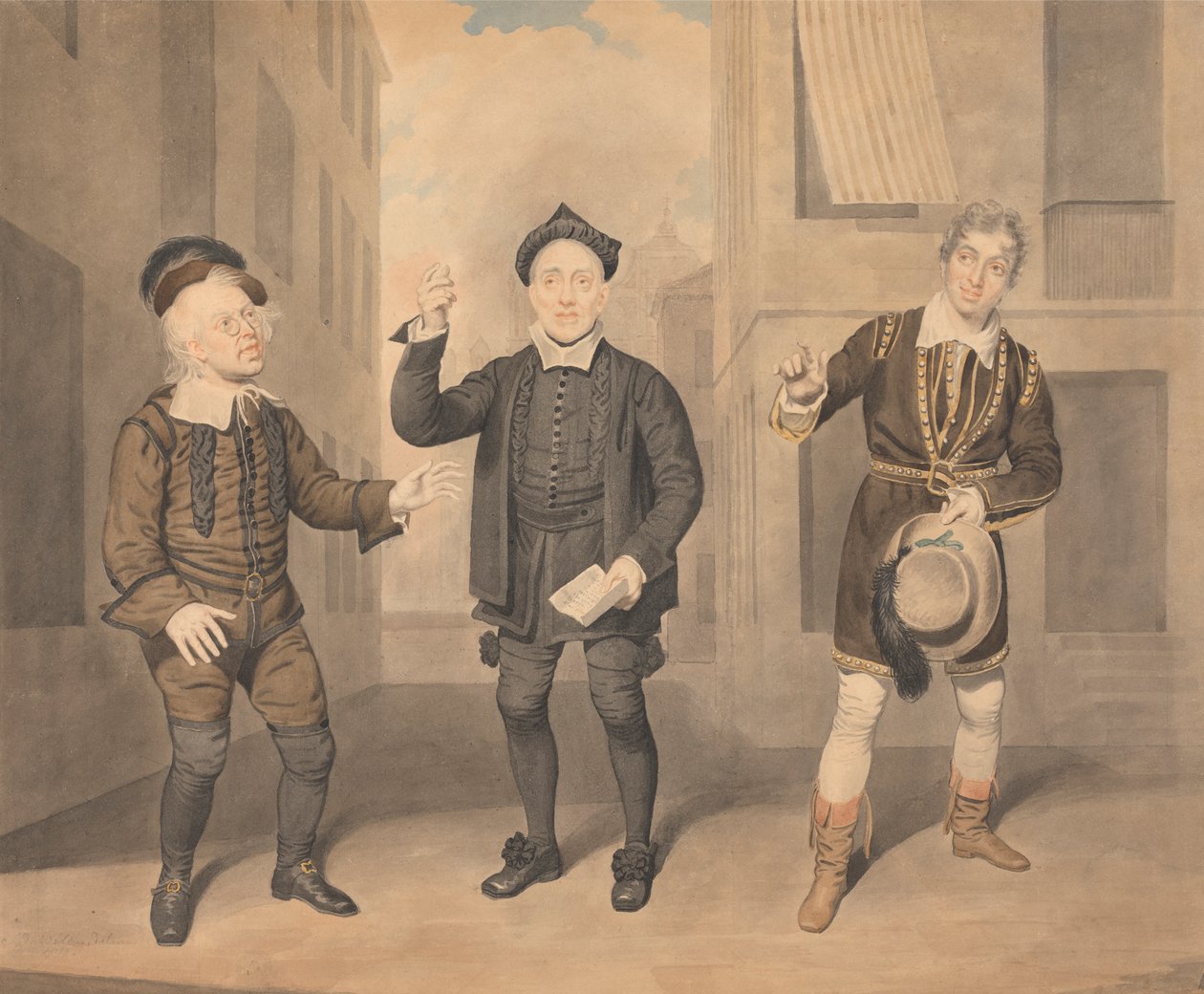 A Scene from a Play - Three Actors by Samuel de Wilde