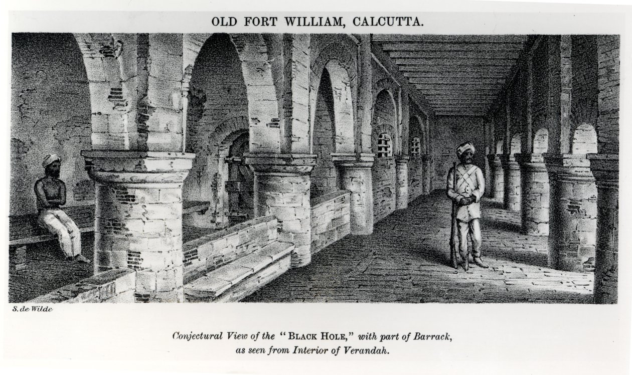 Old Fort William, Calcutta, with a Conjectural View of the 