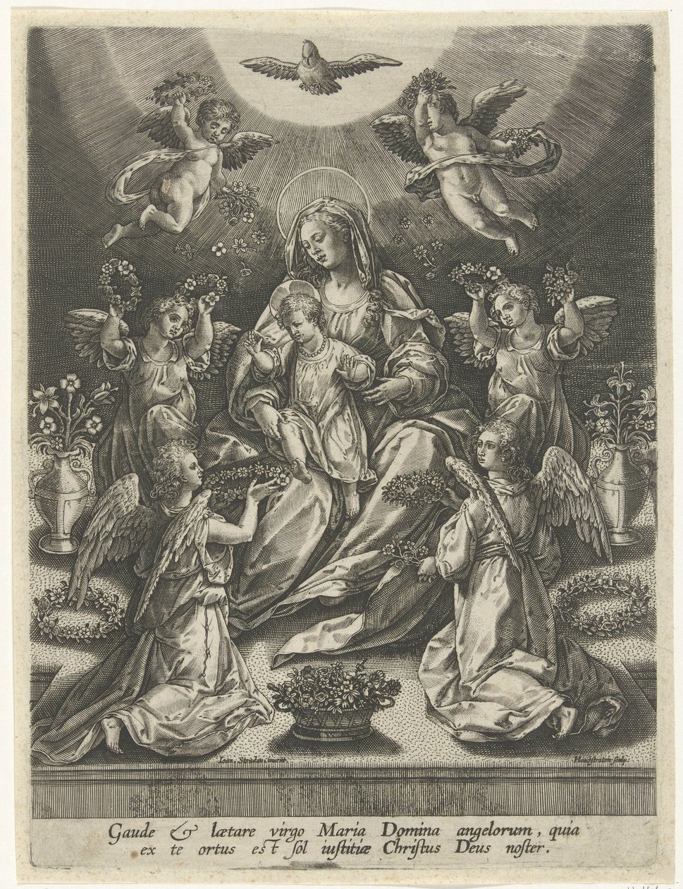 Madonna with Child Surrounded by Angels by Samuel van Hoogstraten