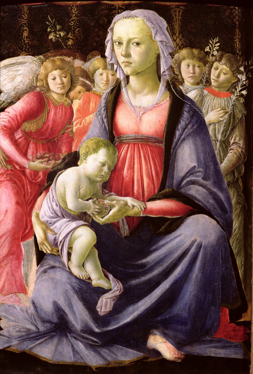 The Virgin and Child Surrounded by Five Angels by Sandro Botticelli
