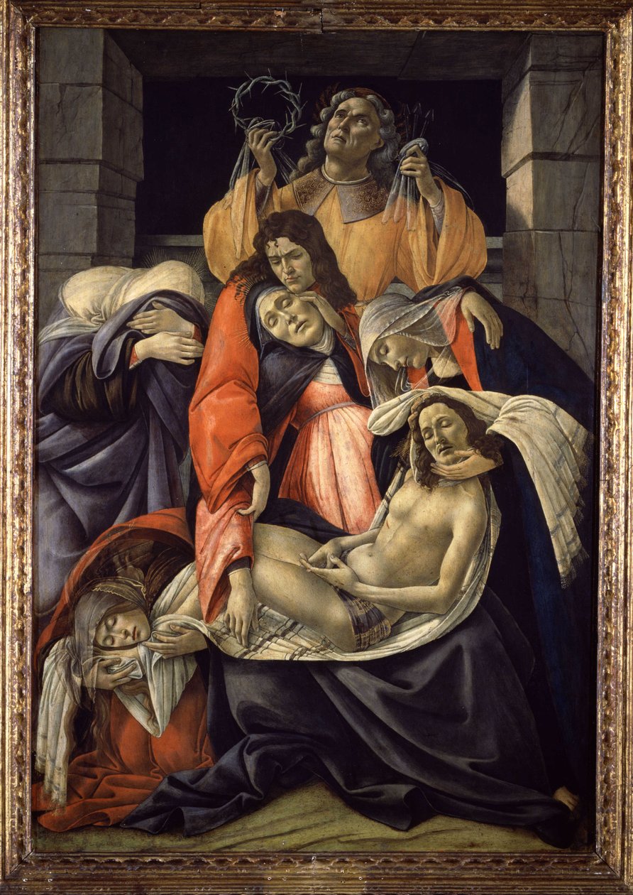 Lamentation over the Dead Christ, c.1490-1500 by Sandro (1444/5-1510) Botticelli