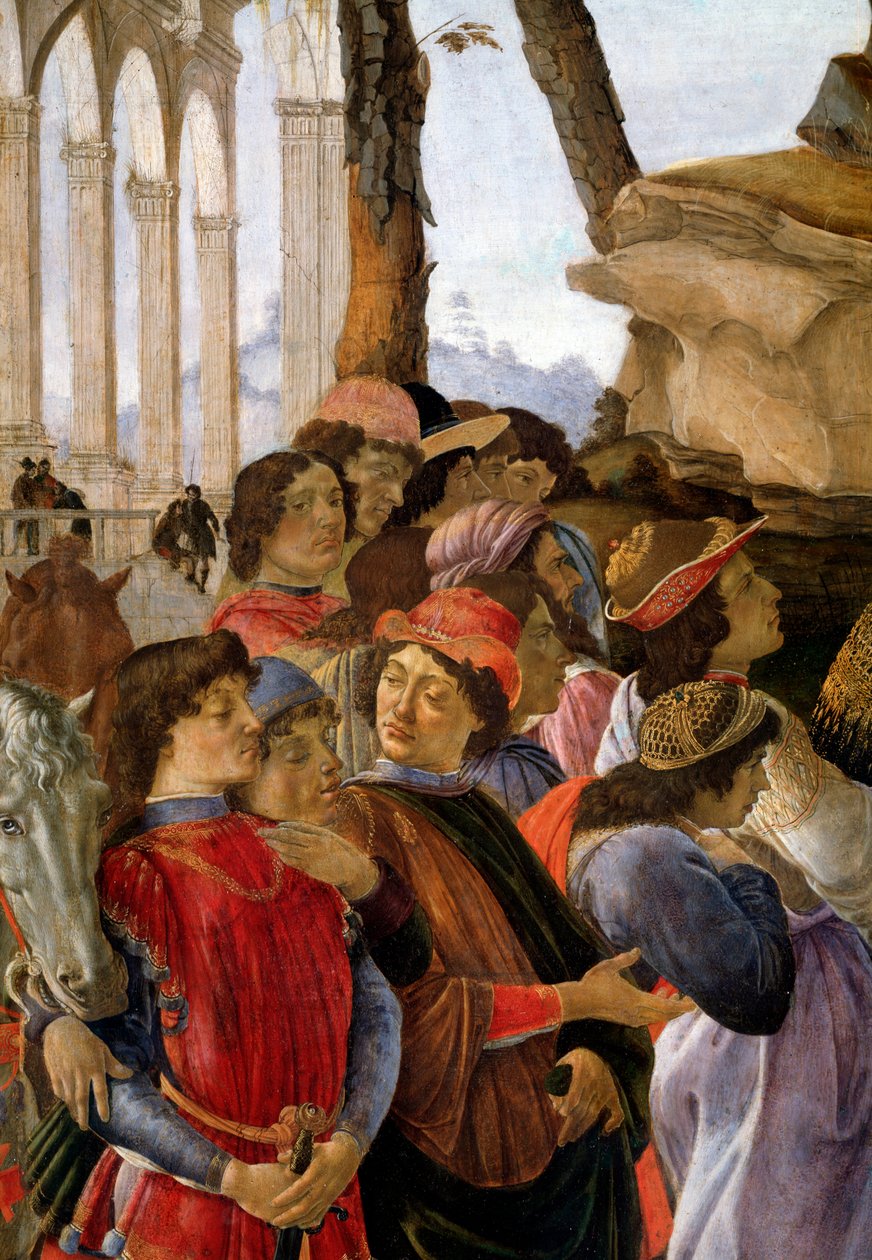 The Adoration of the Magi (detail) by Sandro Botticelli