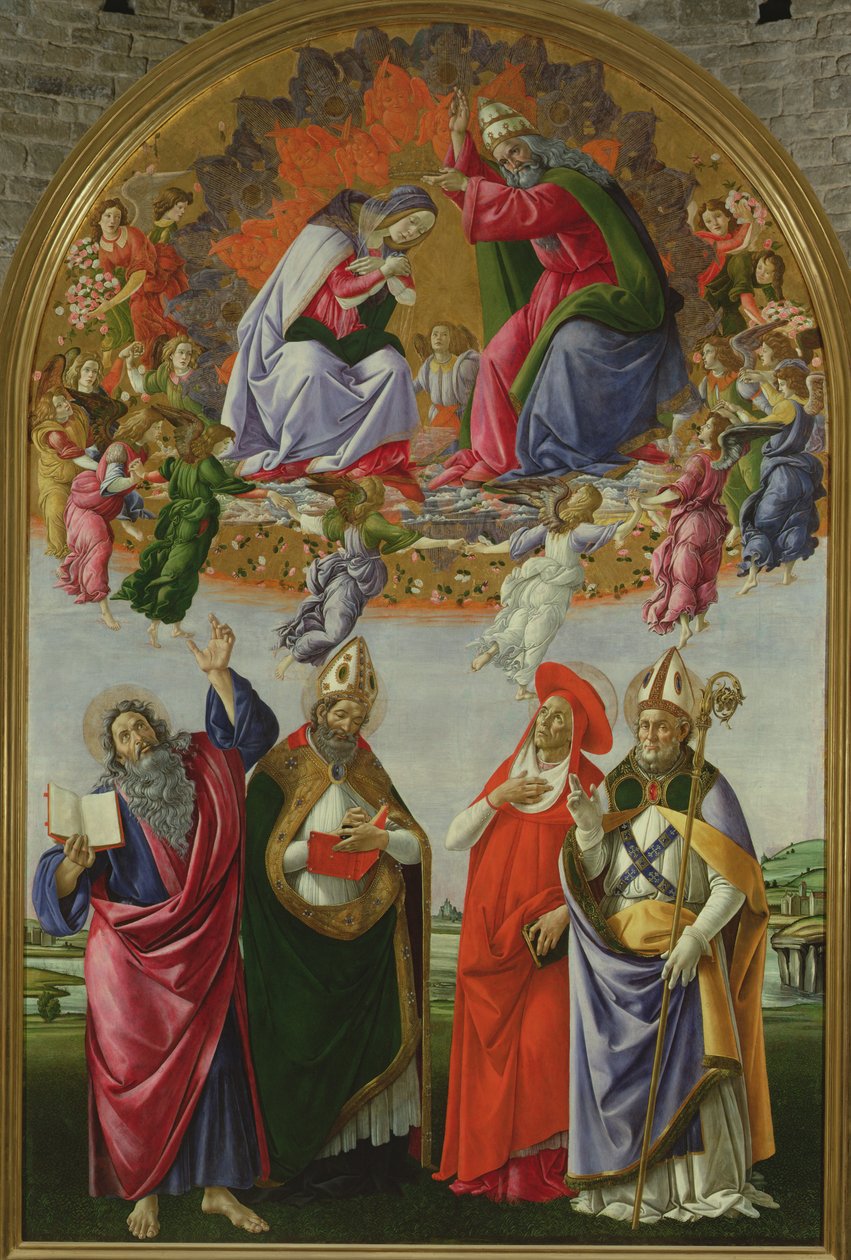 Coronation of the Virgin (San Marco Altarpiece) by Sandro Botticelli