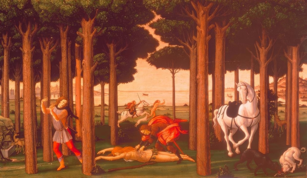The Story of Nastagio degli Honesti II by Sandro Botticelli