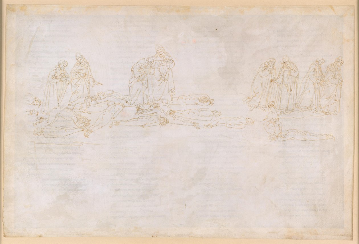 The Divine Comedy, Purgatorio XX. Fifth Ring of Purgatory: Penance of the Greedy and Wasteful; Conversation with Hugh Capet by Sandro Botticelli