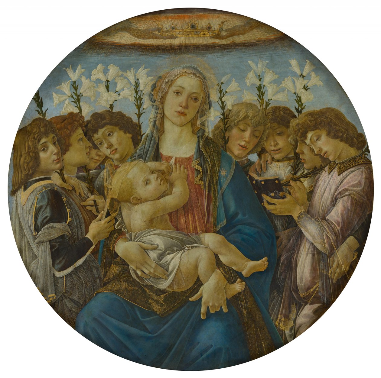 Mary with the Child and Singing Angels (Raczyński Tondo) by Sandro Botticelli