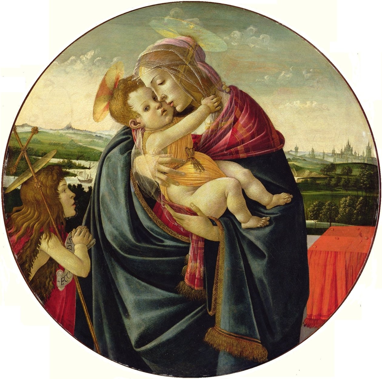 Virgin and Child with Saint John the Baptist by Sandro Botticelli