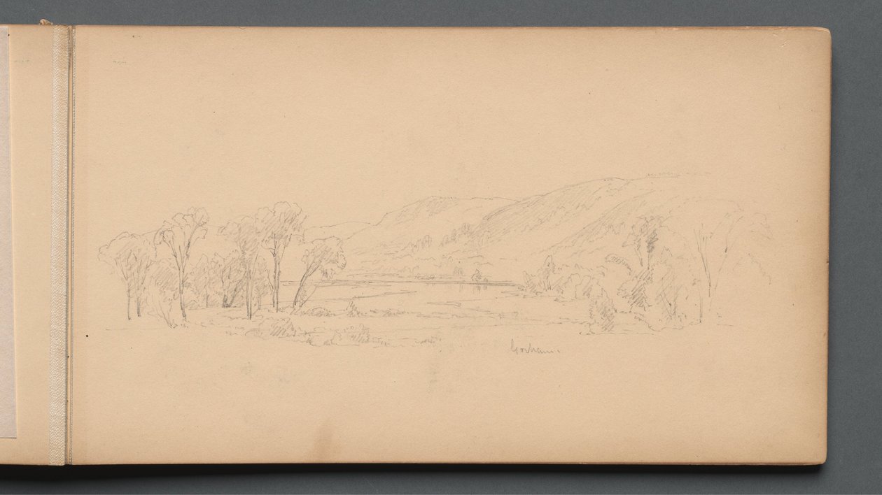 Sketchbook, page 06: "Gorham" (Maine) by Sanford Robinson Gifford