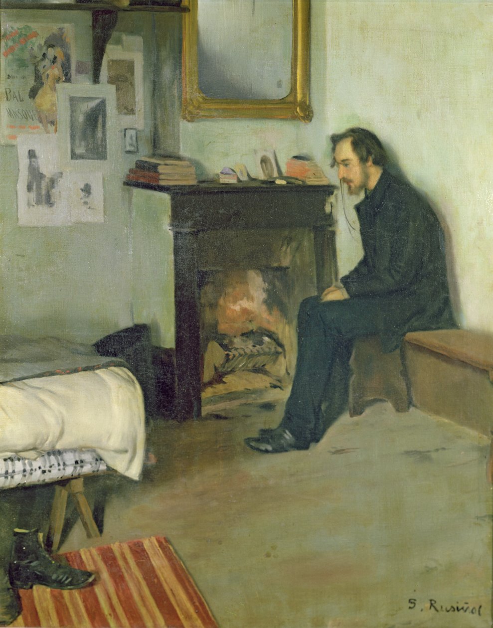The Bohemian (portrait of Erik Satie in his studio in Montmartre) by Santiago Rusiñol