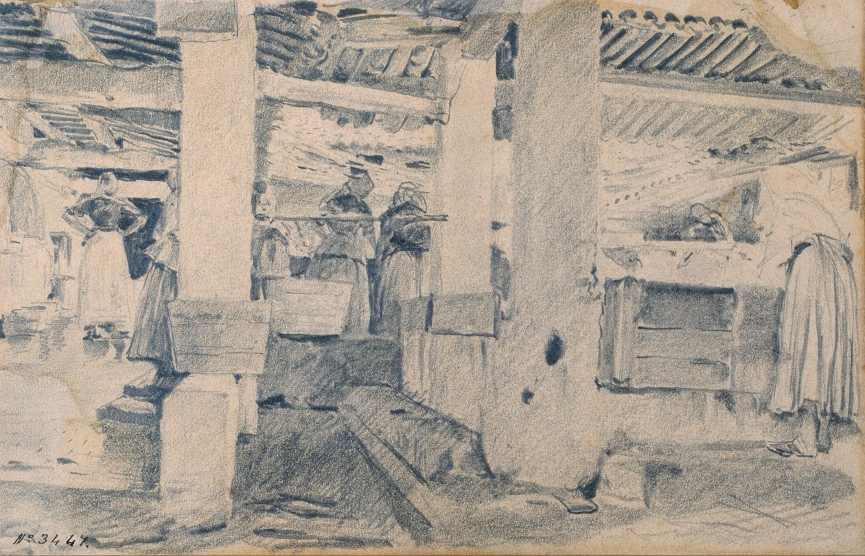 Washing Place Interior by Santiago Rusiñol