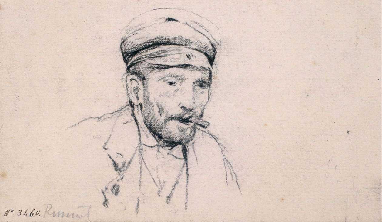 Study of a Male by Santiago Rusiñol