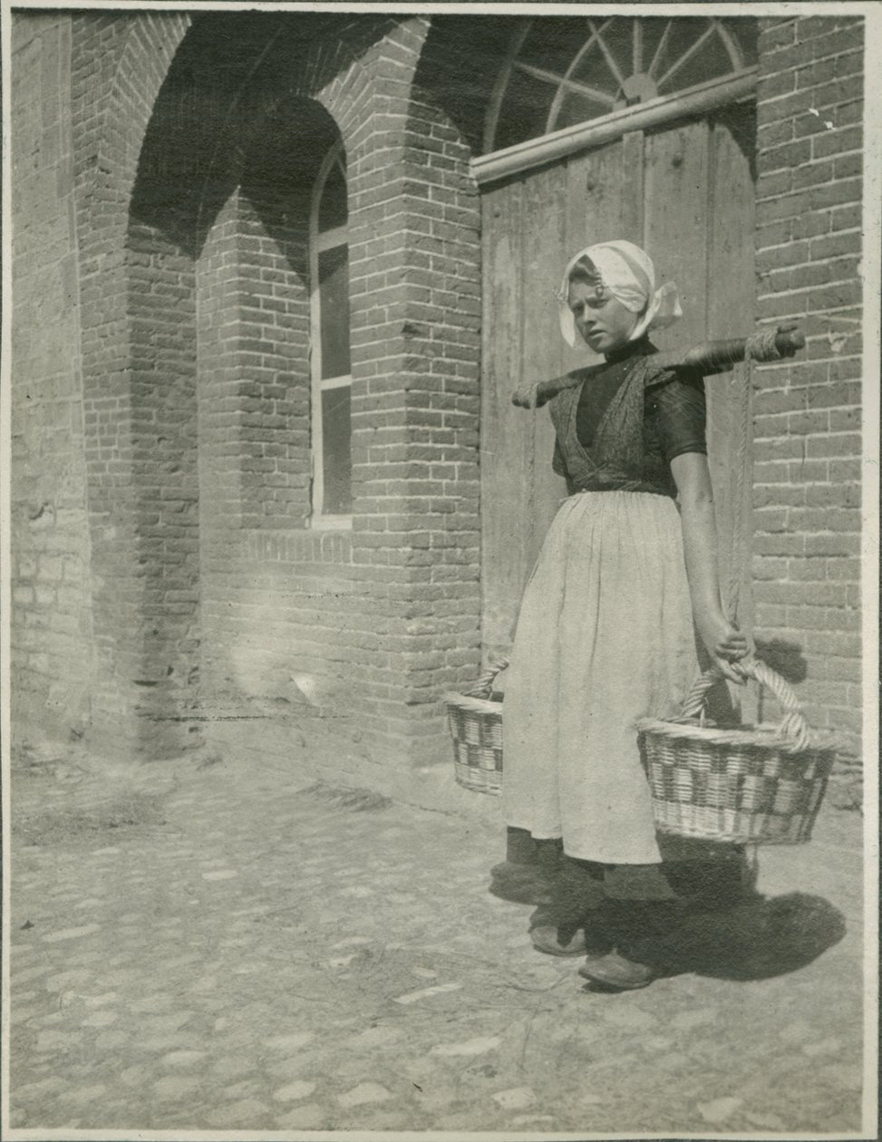 Woman with Two Baskets, Photograph from Travels in Europe and North Africa by Sarah Van Doren Shaw