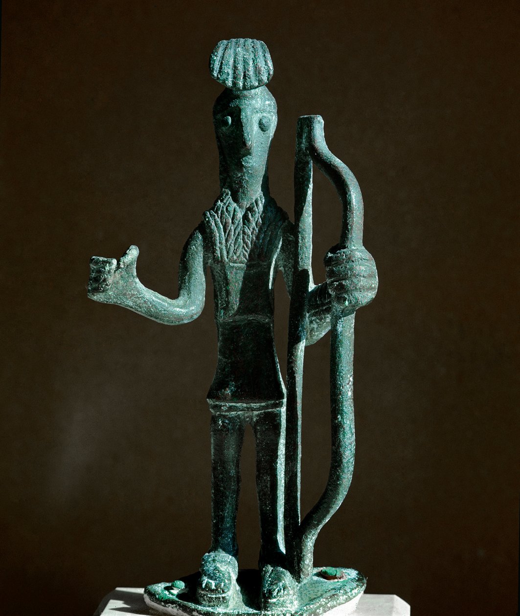Statuette of a Warrior Pulling a Bow by Sardinia Nuragic Civilization