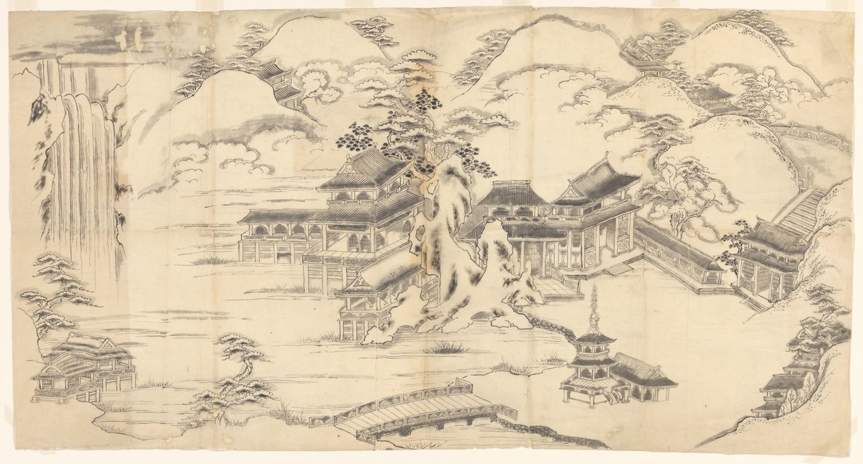Landscape in Chinese Style by Sasaya (workshop of)