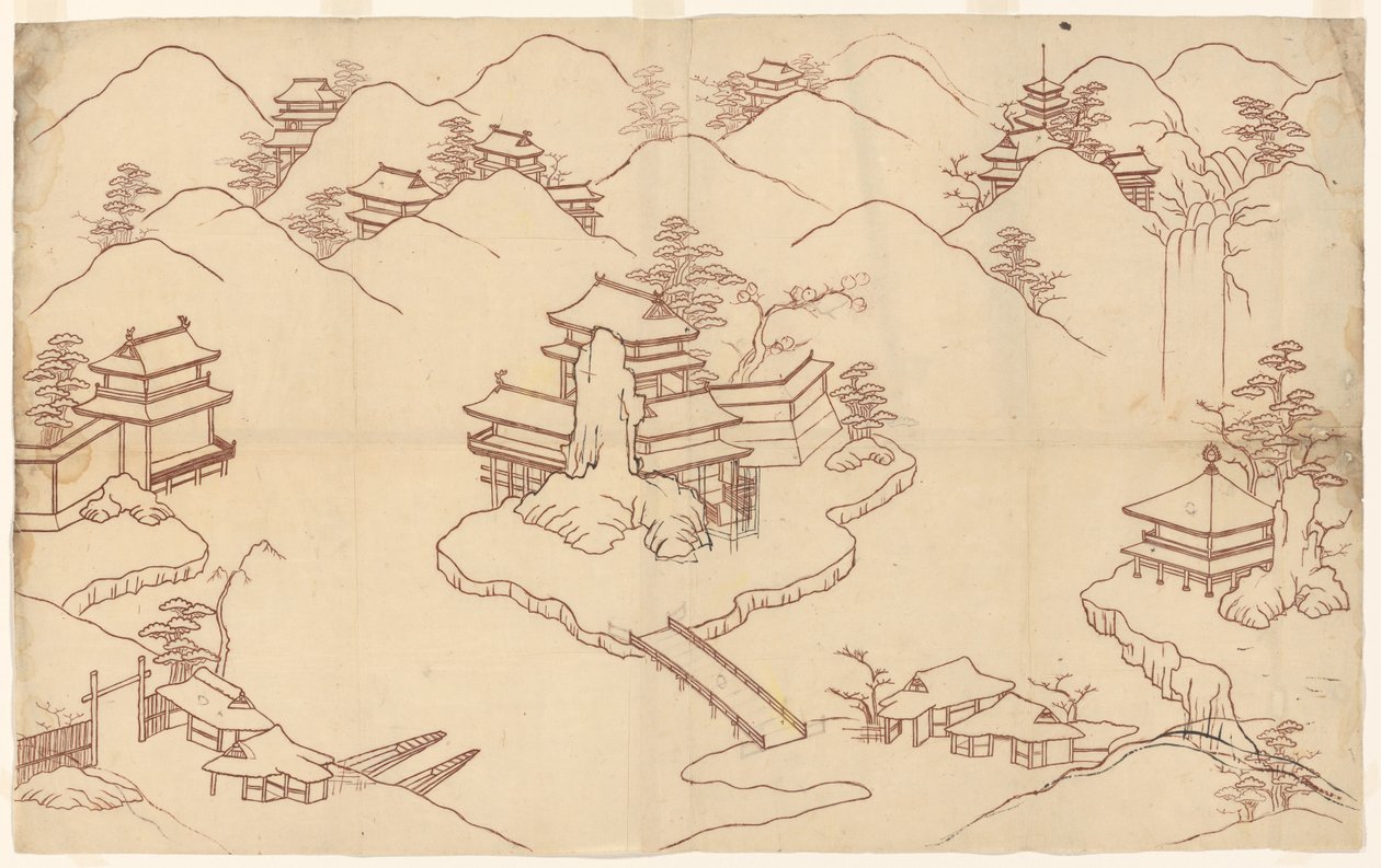 Landscape in Chinese Style by Sasaya (workshop of)