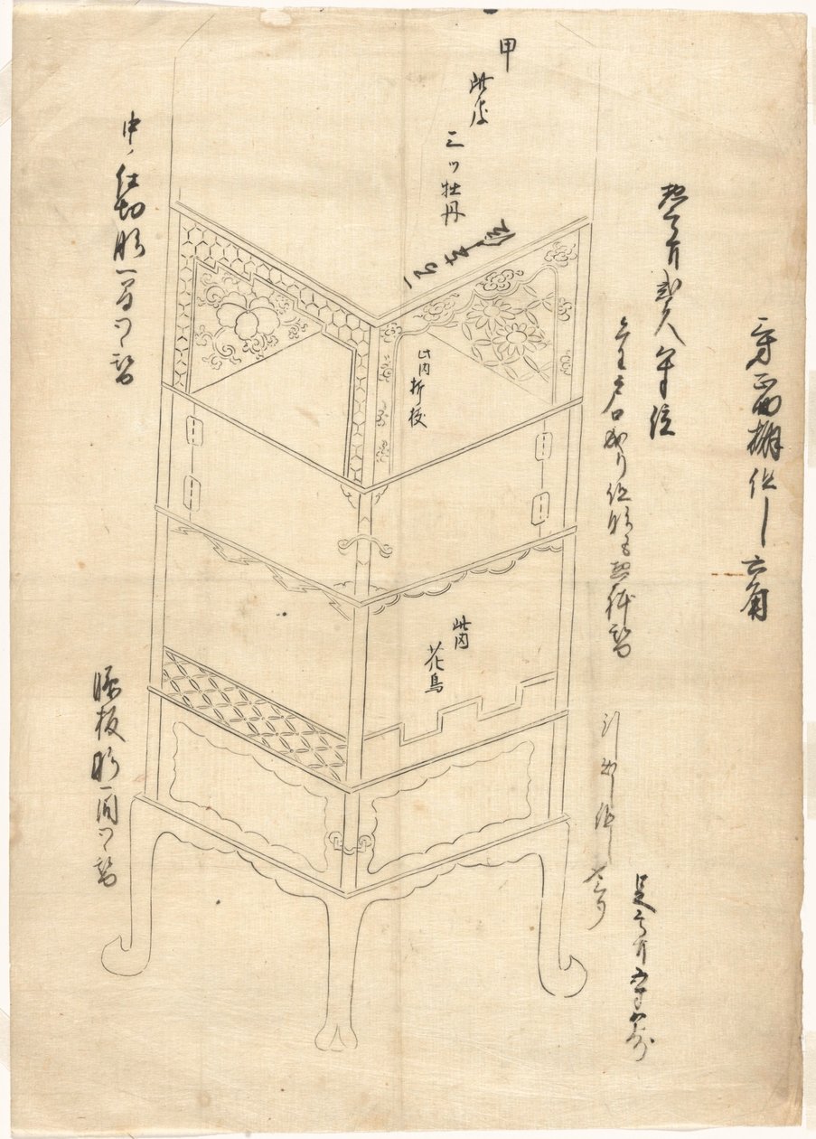 Design for a Cabinet by Sasaya (workshop of)