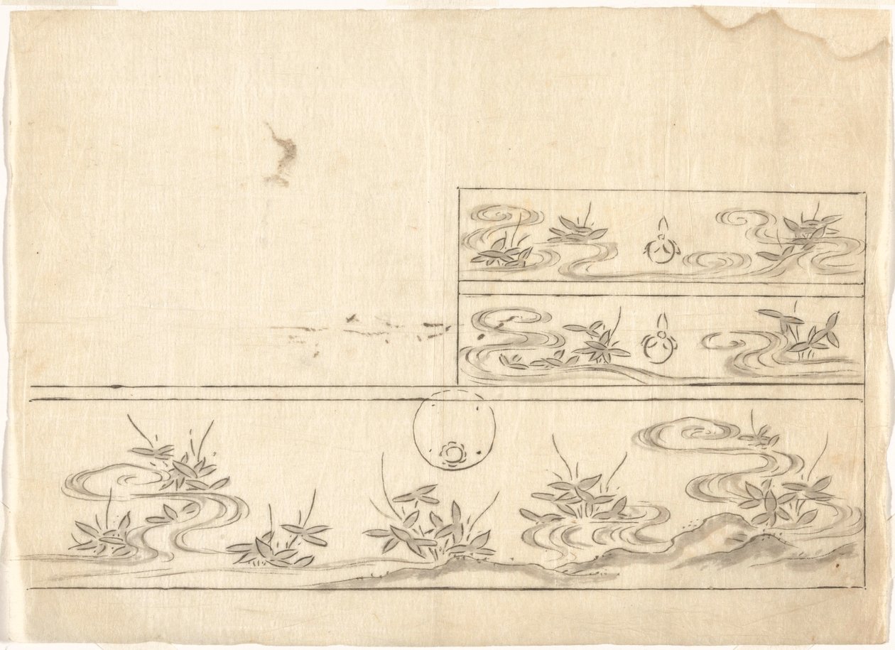 Design for lacquer drawers by Sasaya (workshop of)