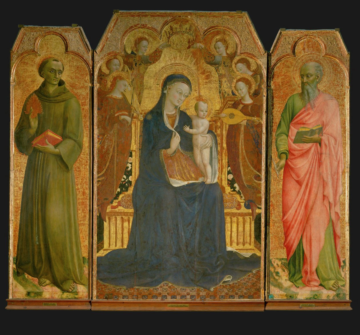 Polyptych. Center: Madonna and Child Surrounded by Sassetta (c.1392 1450)