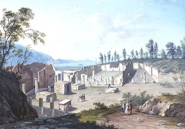 Grand Tourists at the Ruins of Pozzuoli, near Naples by Saviero Xavier della Gatta