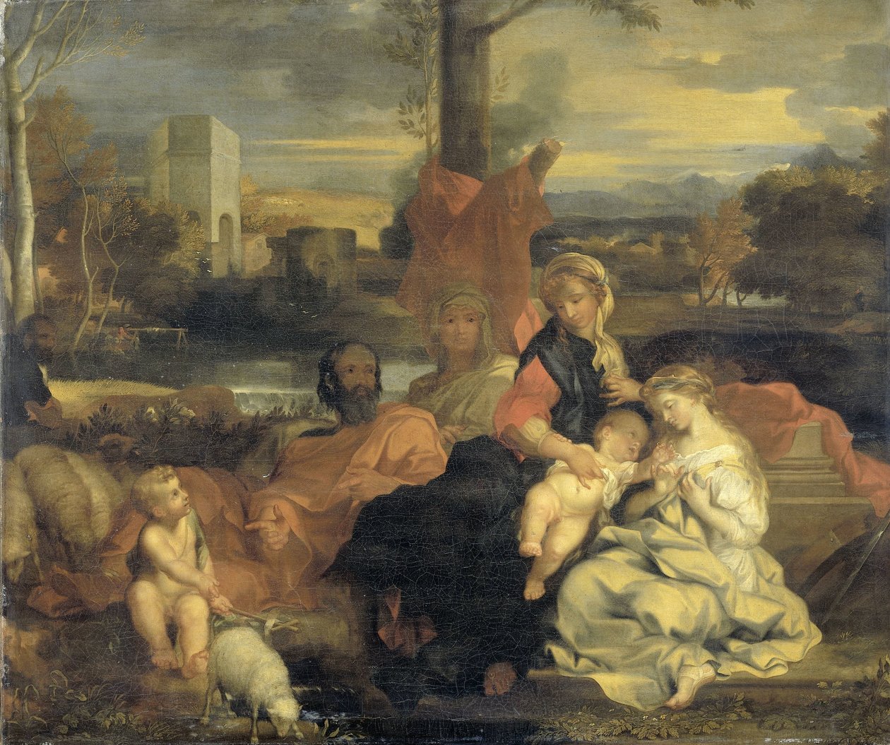 The Mystic Marriage of St Catherine by Sébastien Bourdon (follower of)