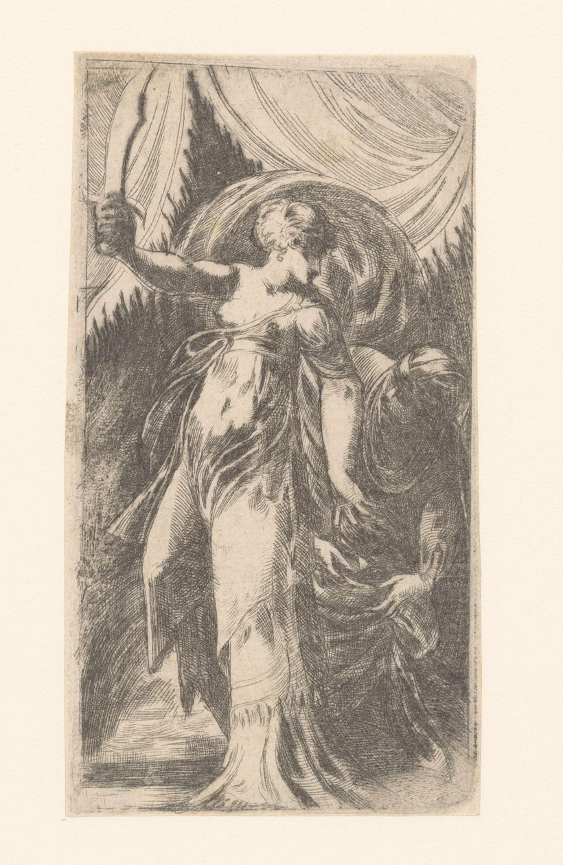 Judith with the Head of Holofernes in a Bag by Schiavone (attributed to)