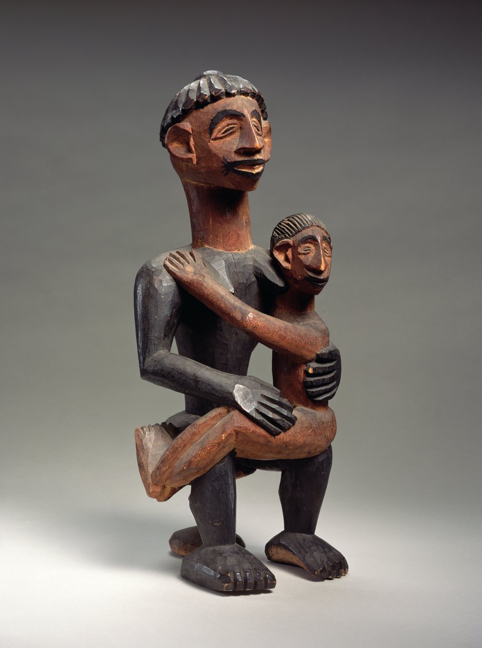 Seated Mother and Child, Igbo, Nigeria by School African