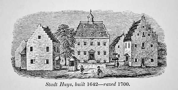The Dutch Stadt Huys, New Amsterdam (New York), Built in 1642 and Razed in 1700 by School American