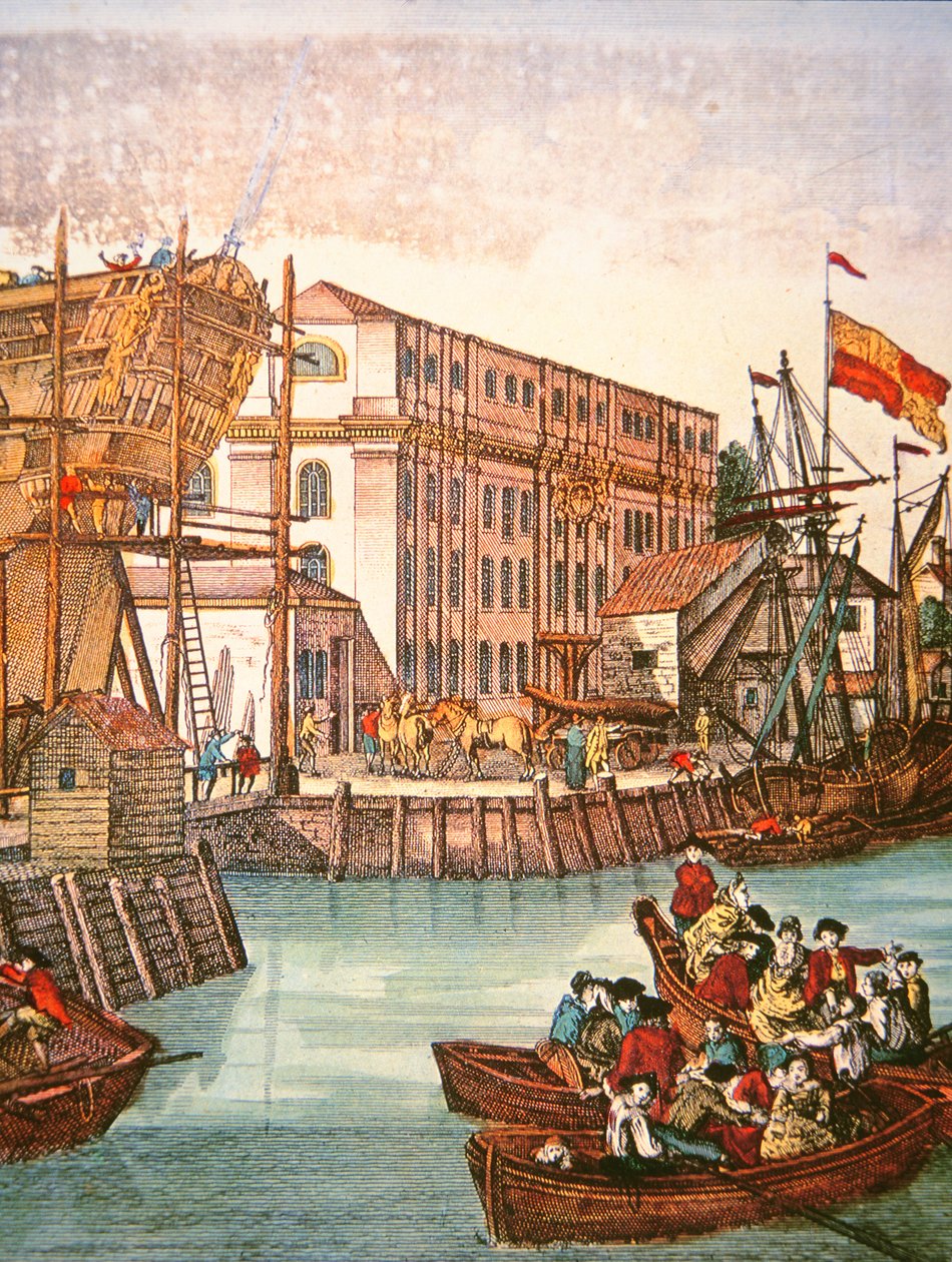View of New York Harbour in the Mid-18th Century by School American