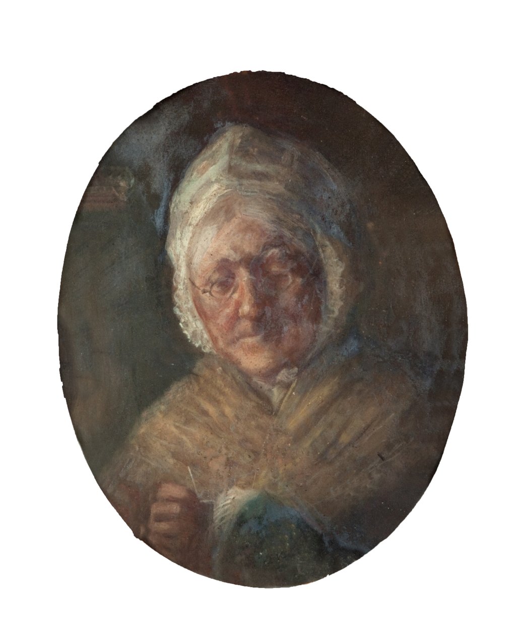 Elderly Woman by School British