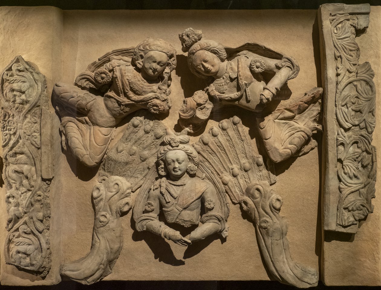 Bas-relief Illustrating an Earlier Life of the Buddha: Vishvantara Jataka. China, Xinjiang. End of the 6th Beginning of the 7th Century by School Chinese